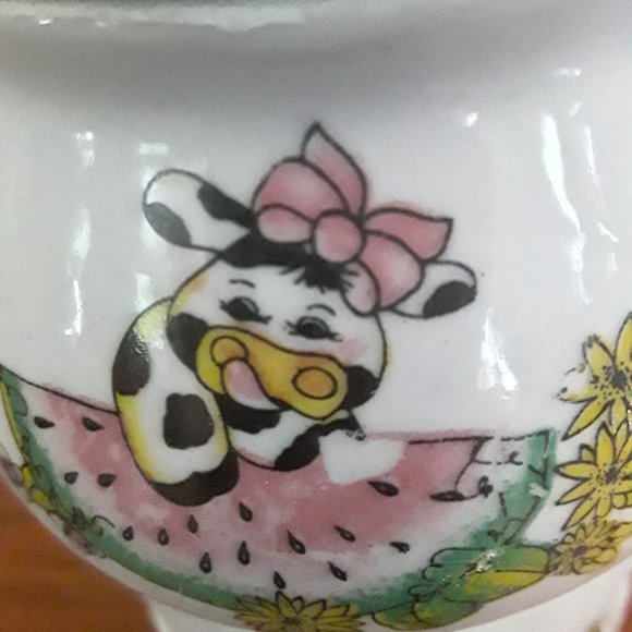 Vintage Ceramic Cow Potpourri Pot - Country Collection 1997 - NIB - Picture 2 of 7